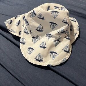 Nautical Print toddler Sun Hat (2T-4T)